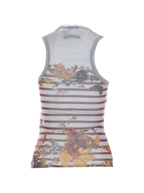 Jean Paul Gaultier striped print tank top - Grey - zdjęcie produktu nr 2