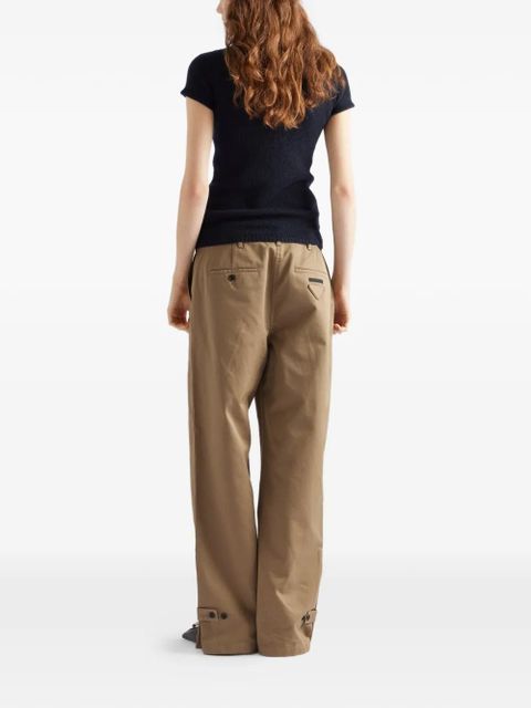 Prada wide-leg chino pants - Neutrals