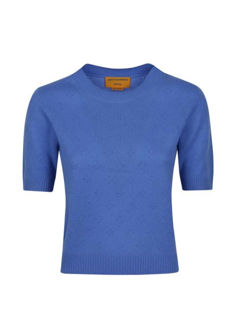 Guest In Residence patterned knit top - Blue - zdjęcie produktu nr 1