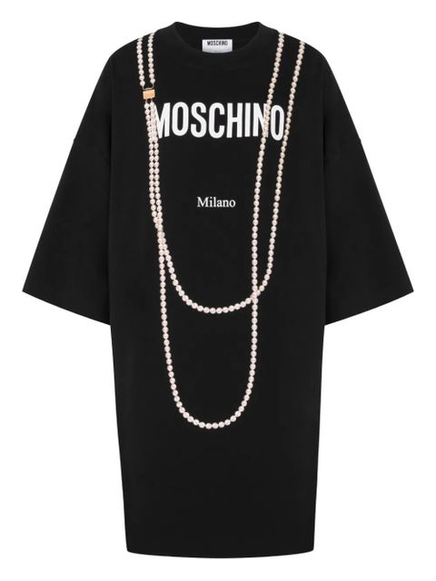Moschino logo-print mini dress - Black - zdjęcie produktu nr 1