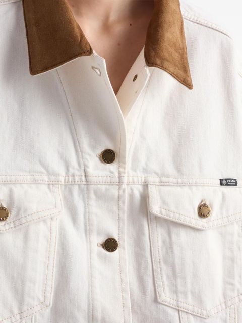 Prada Old denim blouson jacket - White