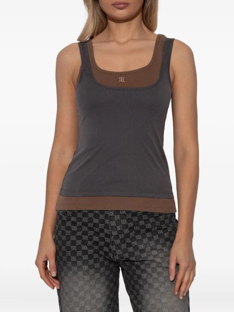 MISBHV embroidered layered top - Grey - zdjęcie produktu nr 2