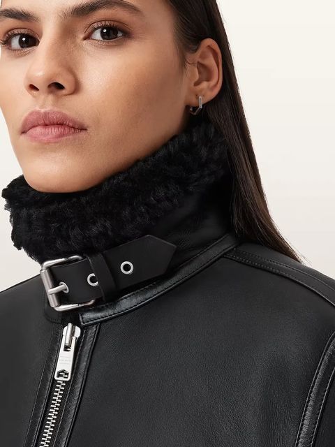 AllSaints kurtka skórzana LOREL damska kolor czarny W069LB