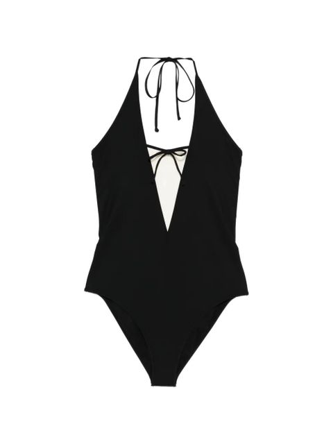 Valentino Garavani tie halter swimsuit - Black - zdjęcie produktu nr 1