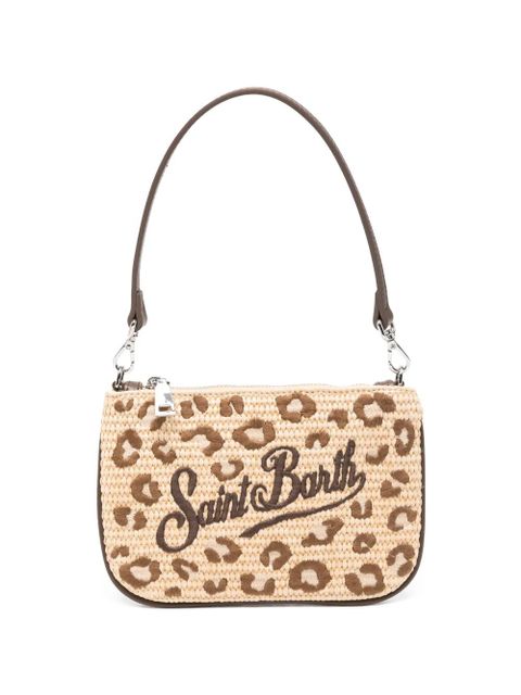 MC2 Saint Barth Parisienne leopard-print embroidered clutch bag - Neutrals - zdjęcie produktu nr 1