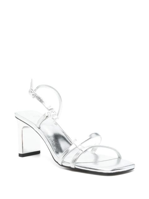 Maje 80mm metallic strappy sandals - Silver