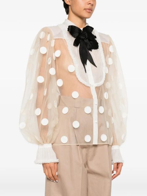 Valentino Garavani polka-dot blouse - Neutrals