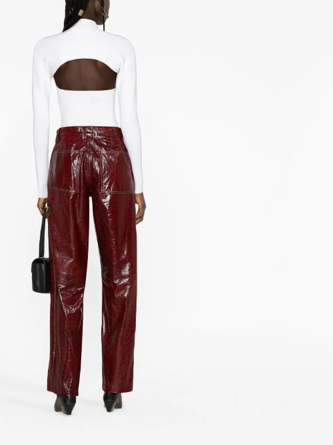 Missoni high-shine finish trousers - Red