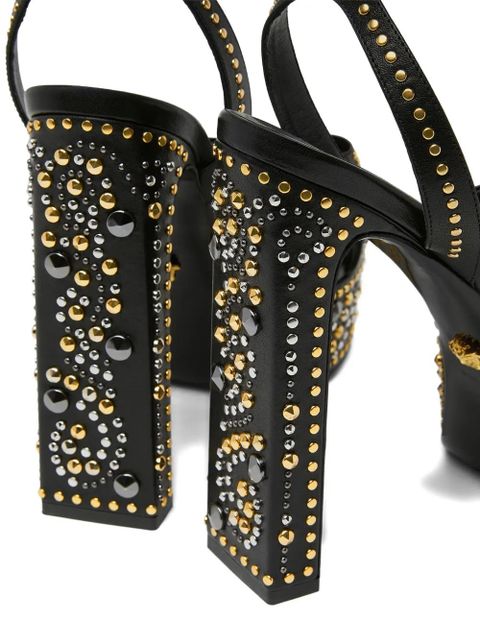 Versace 140mm La Medusa platform studded sandals - Black - zdjęcie produktu nr 2