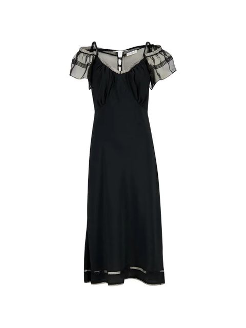 Rabanne mesh-panelled cold-shoulder midi dress - Black - zdjęcie produktu nr 1