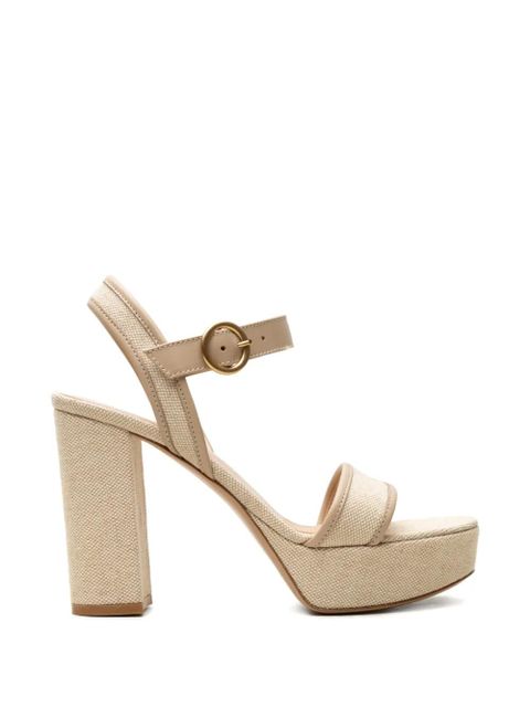 Gianvito Rossi Milos platform buckle sandals - Neutrals - zdjęcie produktu nr 1