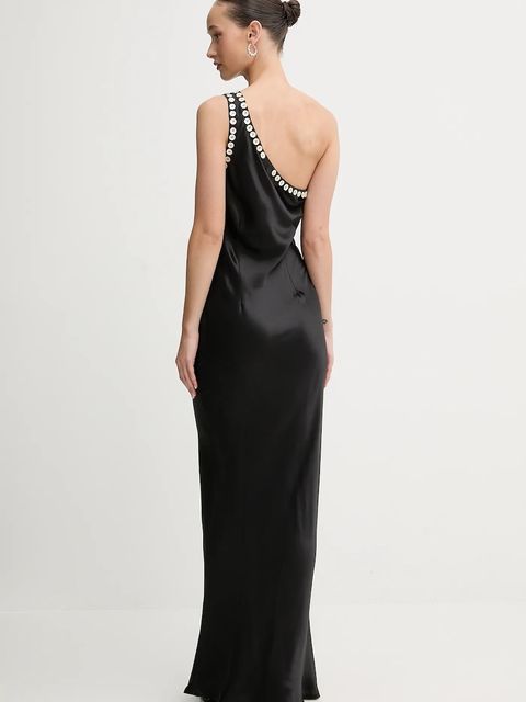 Never Fully Dressed sukienka wiskozowa kolor czarny maxi prosta NFDDR3035 - zdjęcie produktu nr 2