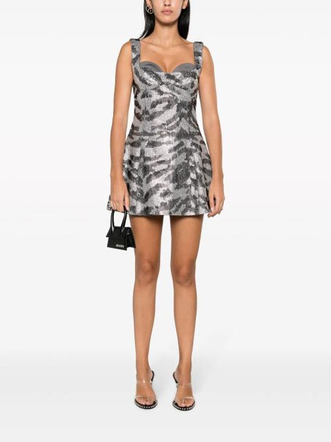 GCDS Mina Bell crystal-embellished minidress - Grey - zdjęcie produktu nr 2