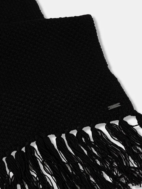 Armani Exchange szalik wełniany damski kolor czarny gładki XW001500 AF16604 - zdjęcie produktu nr 2