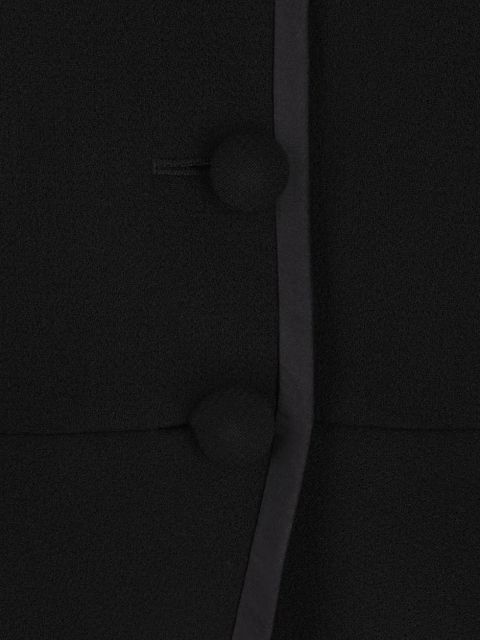 Valentino Garavani bow-embellishment button-fastening wool jacket - Black