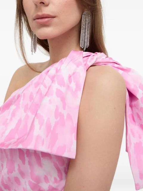 PINKO bow one-shoulder mini dress