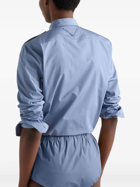 Prada cotton poplin shirt - Blue