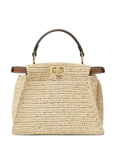 FENDI mini Peekaboo openwork tote bag - Neutrals - zdjęcie produktu nr 2