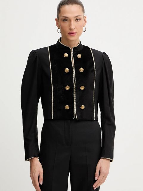 Twinset marynarka z domieszką wełny kolor czarny 252TS2040 - zdjęcie produktu nr 1