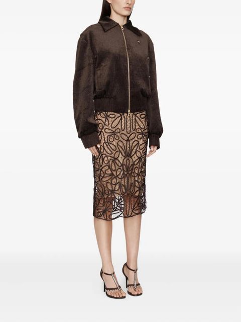 Christopher Esber flight corduroy bomber jacket - Brown