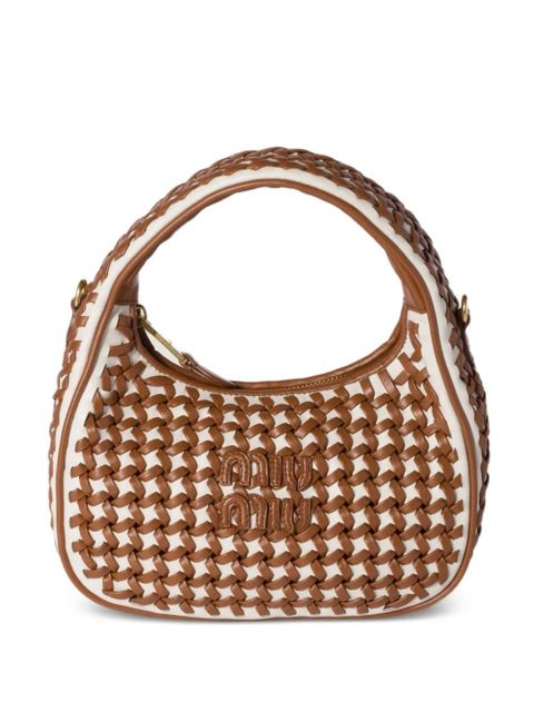 Miu Miu Wander woven shoulder bag - Brown - zdjęcie produktu nr 1