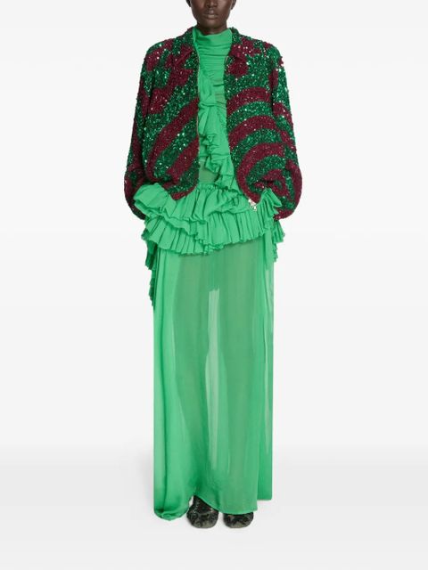 DRIES VAN NOTEN sequinned jacket - Red - zdjęcie produktu nr 2