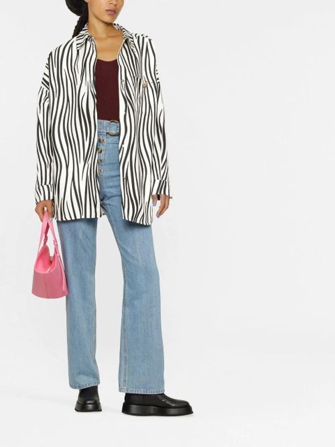 Valentino Garavani zebra-print coat - Black