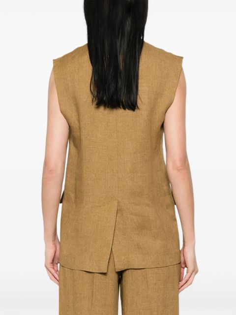 Max Mara double-breasted sleeveless gilet - Neutrals