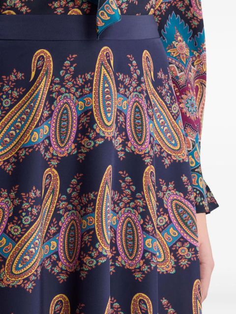 ETRO paisley-print maxi skirt - Blue