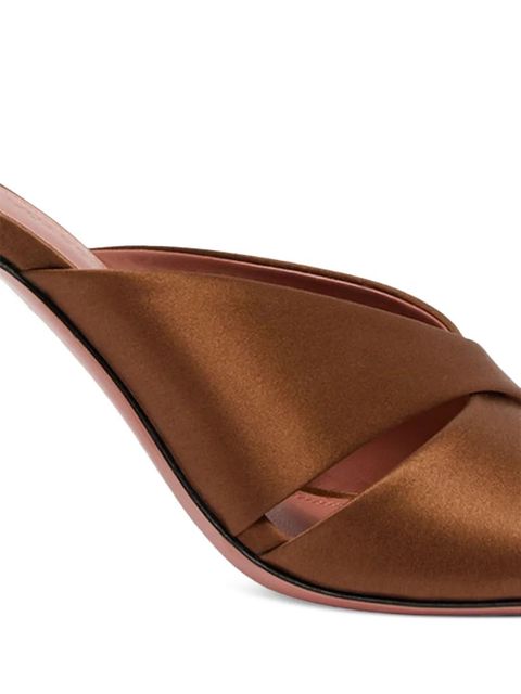 Amina Muaddi Salma cross-over pumps - Brown