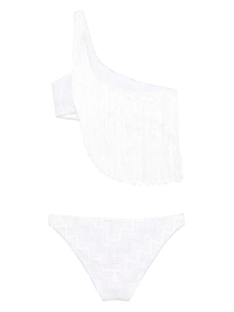 Missoni one-shoulder fringed bikini - White - zdjęcie produktu nr 2