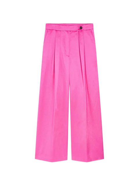 DRIES VAN NOTEN button pleated wide palazzo pants - Pink - zdjęcie produktu nr 1