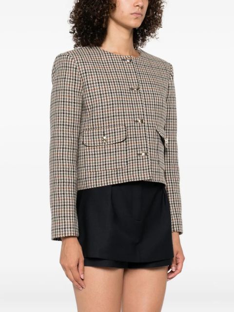 Maje houndstooth button-fastening jacket - Neutrals - zdjęcie produktu nr 2