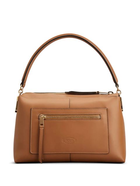 Tod's small T Case Boston leather shoulder bag - Brown - zdjęcie produktu nr 2