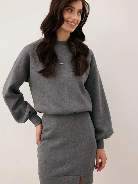 Bizuu sukienka CAGLIARI kolor szary mini oversize CAGLIARI GRAFITOWY - zdjęcie produktu nr 1