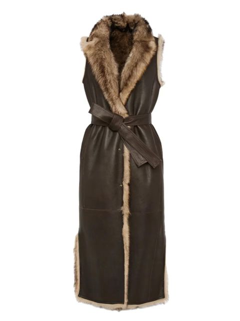 Yves Salomon Toscana shearling coat - Brown