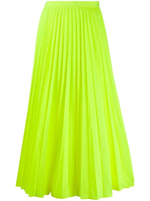 Valentino Garavani high-waisted pleated midi skirt - Green - zdjęcie produktu nr 1