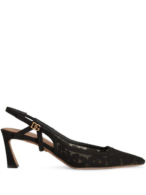 Dolce & Gabbana lace-appliqué pumps - Black - zdjęcie produktu nr 1