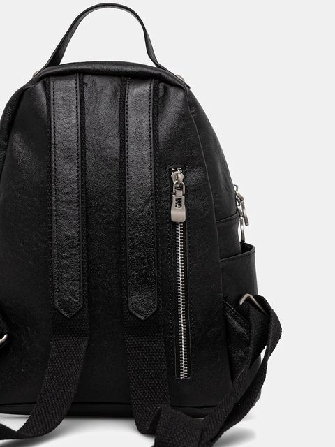 Answear.LAB plecak skórzany damski kolor czarny mały gładki