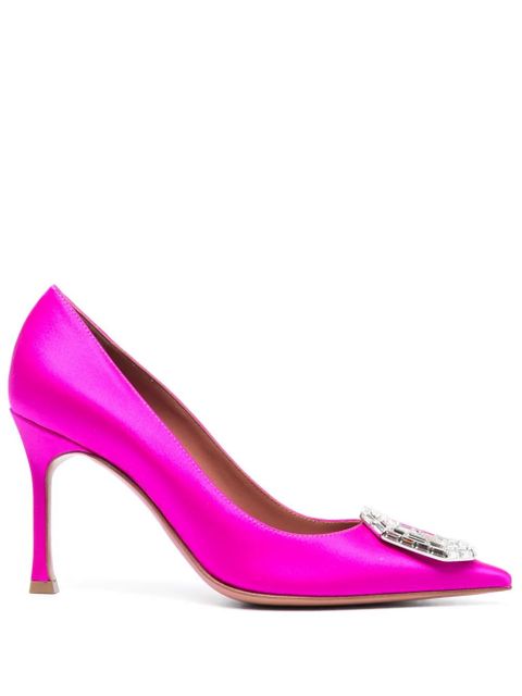 Amina Muaddi Camelia 90mm crystal-embellished pumps - Pink - zdjęcie produktu nr 1