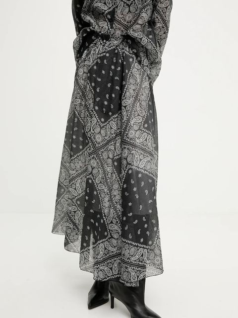 Answear.LAB koszula i spódnica damski kolor czarny