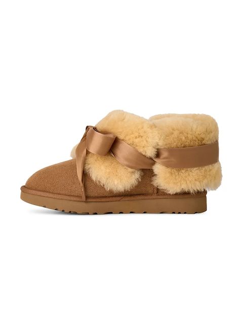 UGG śniegowce zamszowe Bailey Tie kolor brązowy 1171530.CHE