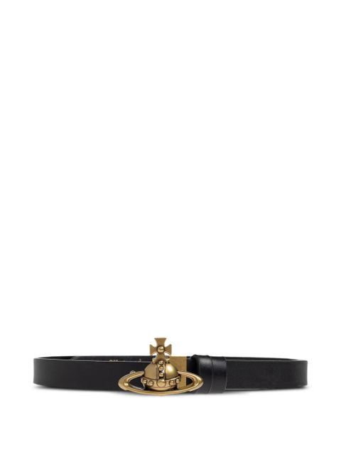 Vivienne Westwood orb buckle leather belt - Black - zdjęcie produktu nr 1
