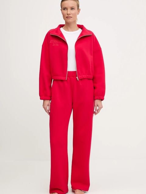 JOYINME spodnie dresowe Evolve damskie kolor czerwony gładkie Evolve