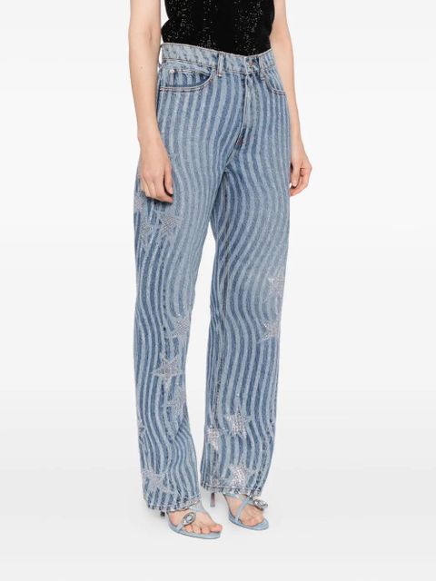 Alexander Wang star-embellished jeans - Blue