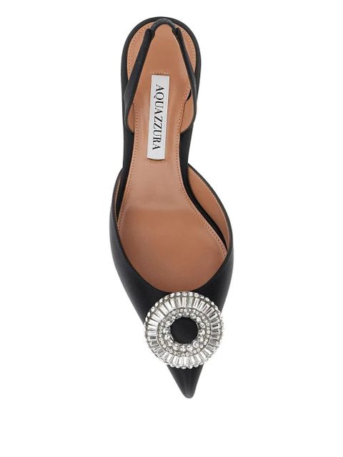 Aquazzura Crystal Hoop slingback pumps - Black