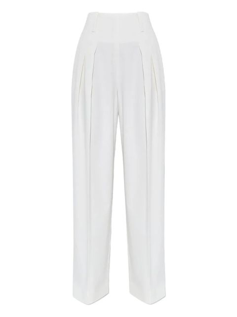 Victoria Beckham pleated wide-leg trousers - White - zdjęcie produktu nr 1