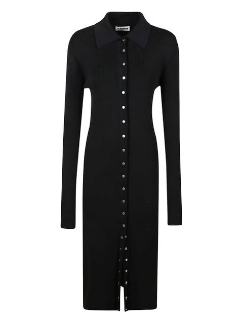 Jil Sander buttoned collared dresse - Black - zdjęcie produktu nr 1
