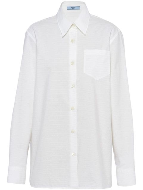 Prada jacquard poplin shirt - White - zdjęcie produktu nr 1