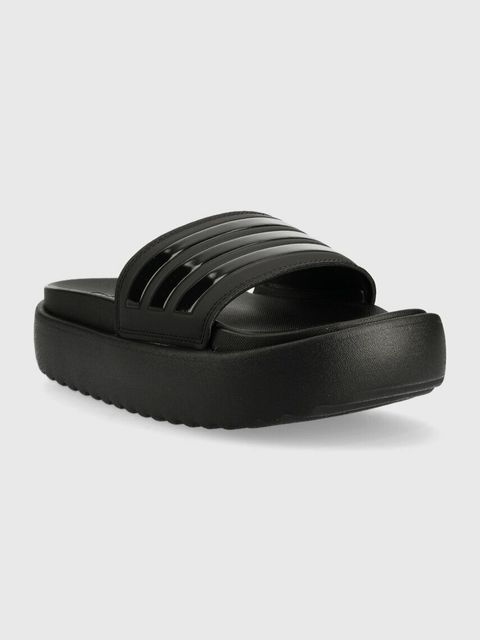 adidas klapk Adilette Platform damskie kolor czarny na platformie HQ6179 - zdjęcie produktu nr 2